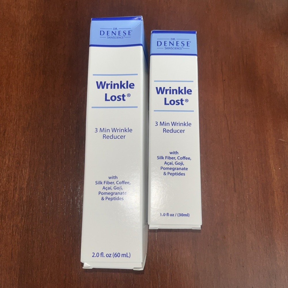 2X Dr. Denese Wrinkle Lost 3 Minute Wrinkle Reducer 1 fl oz & 2 fl oz NEW IN BOX